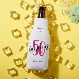 50と素晴らしい50番目の誕生日ピンクボトル ボトルクーラー