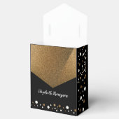 50と素晴らしい50番目の誕生日ボックス金ゴールド紙吹雪 フェイバーボックス (オープン)