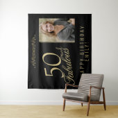 50と素晴らしい50番目の誕生日写真の背景 タペストリー (インサイチュ)