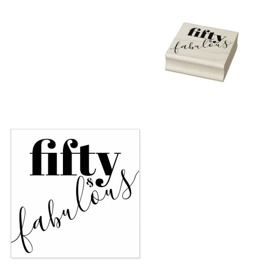 50と素晴らしい50番目の誕生日文字 ラバースタンプ (押印)