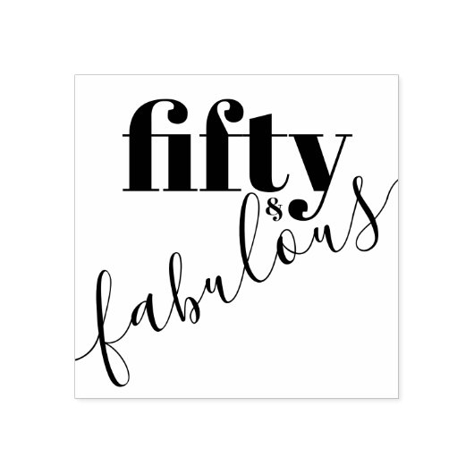 50と素晴らしい50番目の誕生日文字 ラバースタンプ (インプリント)