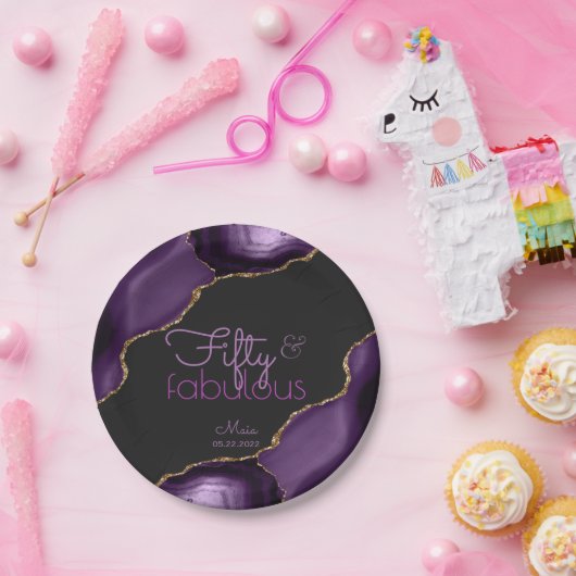 50と素晴らしい50番目の誕生日紙プレート ペーパープレート (パーティー)