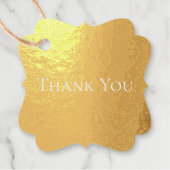 50と素晴らしい50番目の誕生日金ゴールドの葉渦 フェイバータグ (正面)