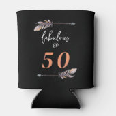 50と素晴らしい50誕生日オレンジボホアローズ 缶クーラー (裏面)