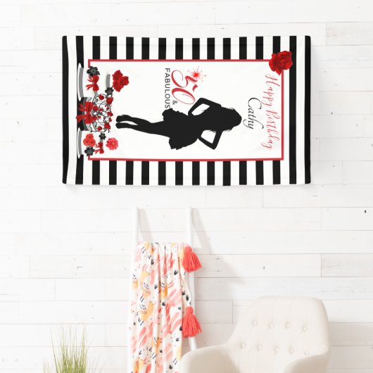 50と素晴らしい50誕生日カスタマイズ可能バナー 横断幕 (インサイチュ)