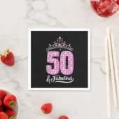 50と素晴らしい50誕生日ダイヤモンドクラウンギフトW スタンダードカクテルナプキン (インサイチュ)