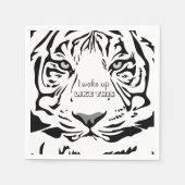 50と素晴らしい50誕生日ブラックベンガルトラ スタンダードカクテルナプキン (正面)