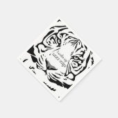 50と素晴らしい50誕生日ブラックベンガルトラ スタンダードカクテルナプキン (角)