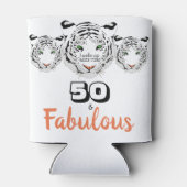 50と素晴らしい50誕生日ブラック&ホワイトタイガー 缶クーラー (裏面)