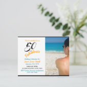 50と素晴らしい50誕生日写真招待状 招待状 (スタンド正面)