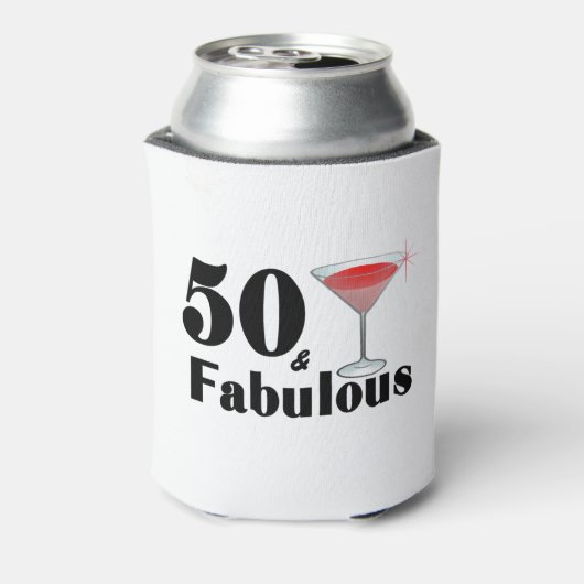 50と素晴らしい50誕生日 パーソナライズされた 缶クーラー (缶裏面)