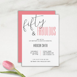 50と素晴らしい50誕生日 招待状