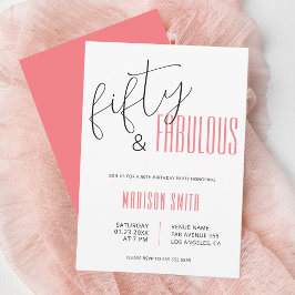 50と素晴らしい50誕生日 招待状