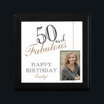 50と素晴らしい50thエレガント誕生日写真 ギフトボックス<br><div class="desc">50と素晴らしい50エレガント番目の誕生日写真ギフトボックス。名前と写真を追加。</div>