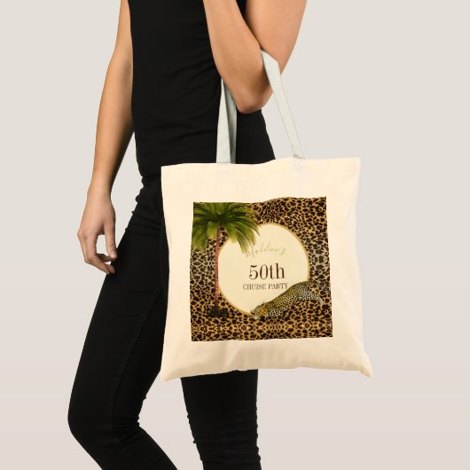 50と素晴らしい50thクルーズヒョウ印刷 トートバッグ (正面(商品))