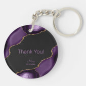 50と素晴らしい50th誕生日ありがとうAgate キーホルダー (裏面)