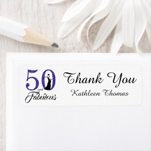 50と素晴らしい50th誕生日カスタムありがとう ラベル (インサイチュ)