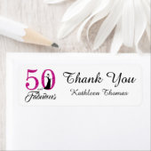 50と素晴らしい50th誕生日カスタムありがとう ラベル (インサイチュ)