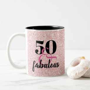 50と素晴らしい50th誕生日ギフトマグ ツートーンマグカップ