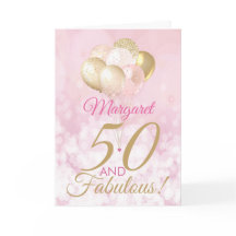 50と素晴らしい50th誕生日グリッターバルーン