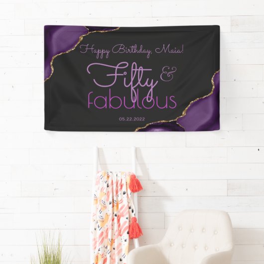 50と素晴らしい50th誕生日バナー 横断幕 (インサイチュ)