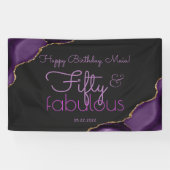 50と素晴らしい50th誕生日バナー 横断幕 (横)