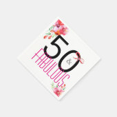 50と素晴らしい50th誕生日パーティナプキンス スタンダードカクテルナプキン (角)