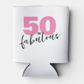 50と素晴らしい50th誕生日パーティピンク 缶クーラー (正面)