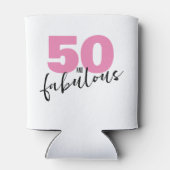 50と素晴らしい50th誕生日パーティピンク 缶クーラー (裏面)