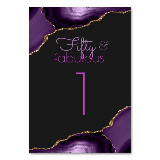 50と素晴らしい50th誕生日パーティーテーブル番号 テーブルナンバー (正面)