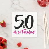 50と素晴らしい50th誕生日パーティー紙ナプキンス スタンダードカクテルナプキン (インサイチュ)
