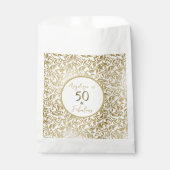 50と素晴らしい50th誕生日金ゴールド装飾旋回 フェイバーバッグ (正面)