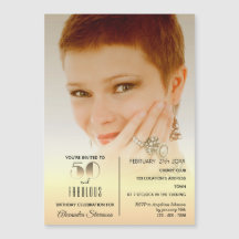 50と素晴らしい、エレガント金ゴールド50th誕生日写真