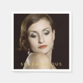 50と素晴らしい | カスタムフォト用紙ナプキン スタンダードカクテルナプキン (正面)