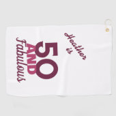 50と素晴らしい ゴルフタオル (横)