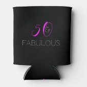 50と素晴らしい |シックなホットピンク誕生日 缶クーラー (正面)