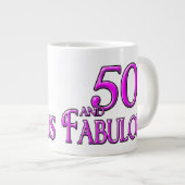 50と素晴らしい ジャンボコーヒーマグカップ (正面右)