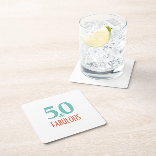 50と素晴らしい スクエアペーパーコースター (インサイチュ)