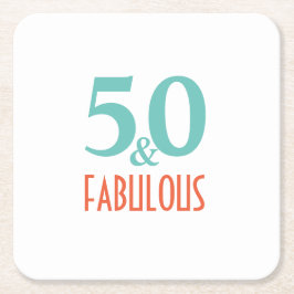 50と素晴らしい スクエアペーパーコースター