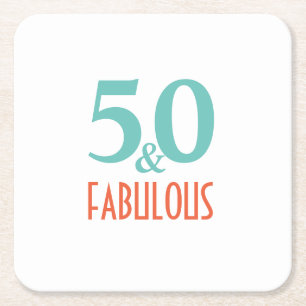 50と素晴らしい スクエアペーパーコースター