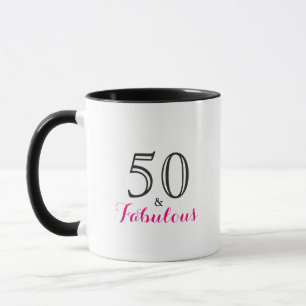 50と素晴らしい  タイポグラフィ50誕生日 マグカップ