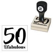 50と素晴らしい |タイポグラフィ50誕生日 ラバースタンプ (押印)