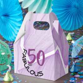 50と素晴らしい |パープル&ブラック誕生日テーマ フェイバーボックス