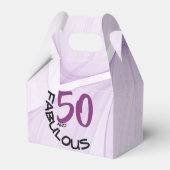 50と素晴らしい |パープル&ブラック誕生日テーマ フェイバーボックス (裏面サイド)