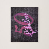 50と素晴らしい |ピンクと紫の宝石トーンパーティー ジグソーパズル (縦)