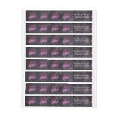 50と素晴らしい |ピンクと紫の宝石トーンパーティー ラップアラウンドラベル (シート)