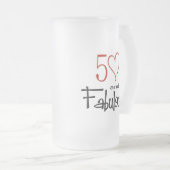 50と素晴らしい フロストグラスビールジョッキ (正面右)