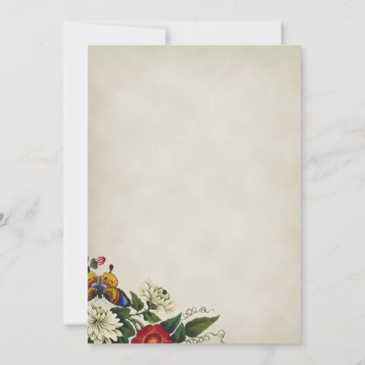 「50と素晴らしい」フローラ誕生日パーティーへの招待 招待状 (裏面)