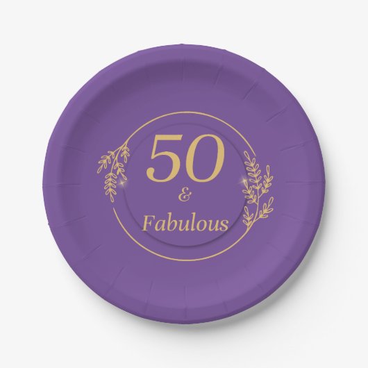 50と素晴らしい ペーパープレート (正面)