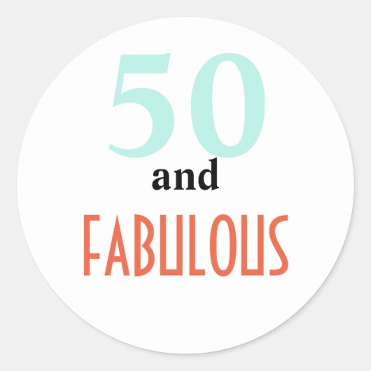 50と素晴らしい ラウンドシール (正面)